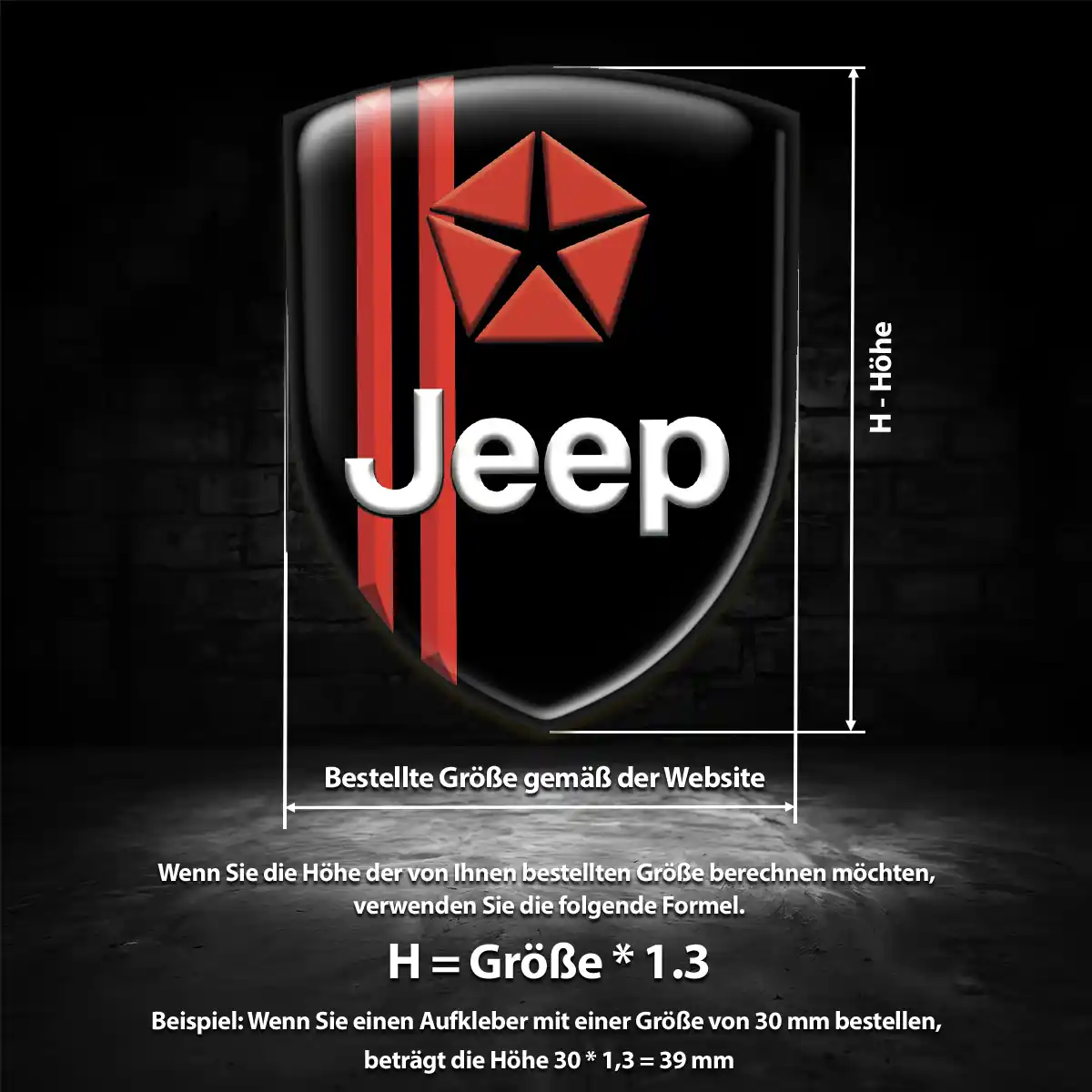 Jeep Aufkleber 3D Gel Embleme Erstklassige Qualität