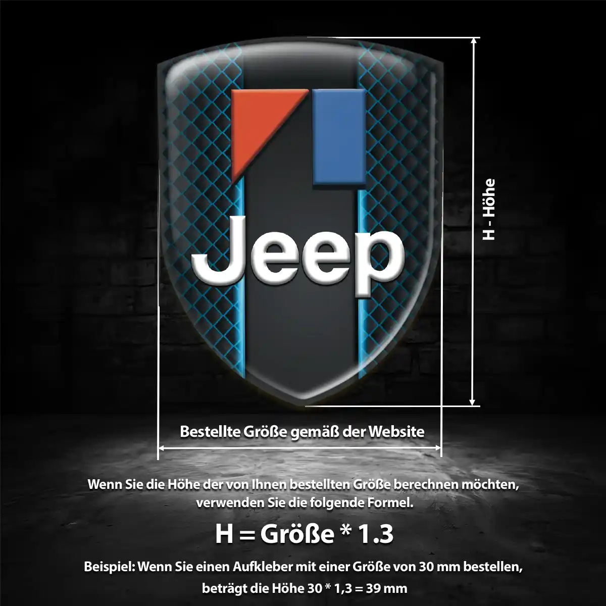 Jeep Aufkleber 3D Gel Embleme Exterieurdesign