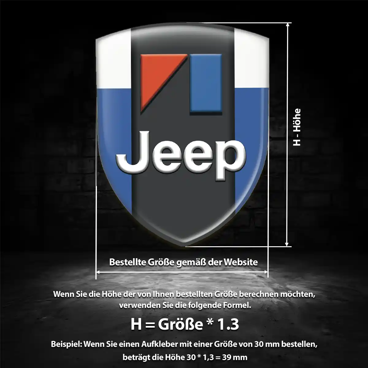Jeep Aufkleber 3D Gel Embleme Limitierte Auflage