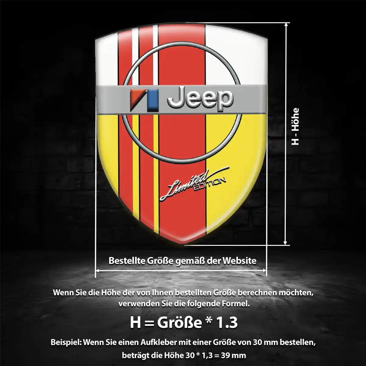 Jeep Aufkleber 3D Gel Embleme Modernes Design