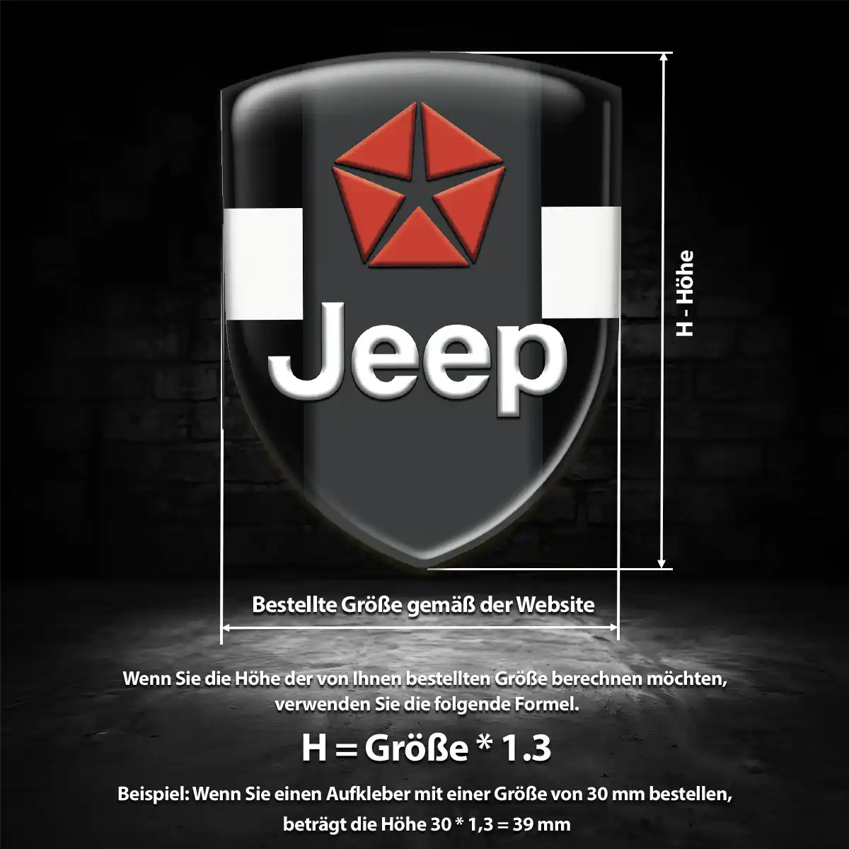 Jeep Aufkleber 3D Gel Embleme Premium-Edition