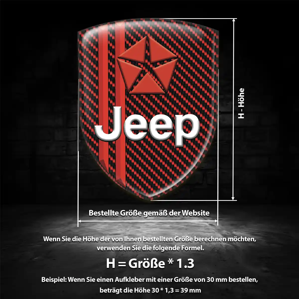 Jeep Aufkleber 3D Gel Embleme Premiumqualität