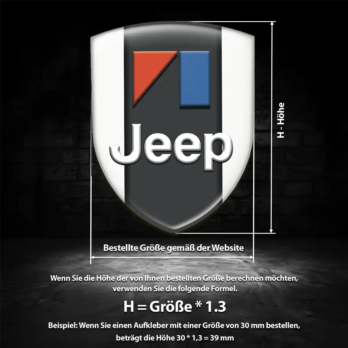 Jeep Aufkleber 3D Gel Embleme Tuningfahrzeug