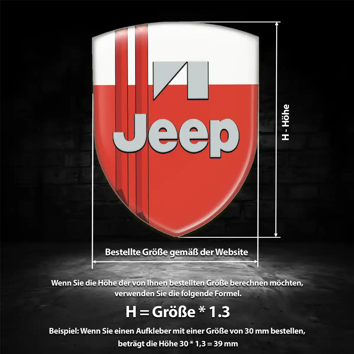 Jeep Aufkleber 3D Gel Silikon Anspruchsvolles Design