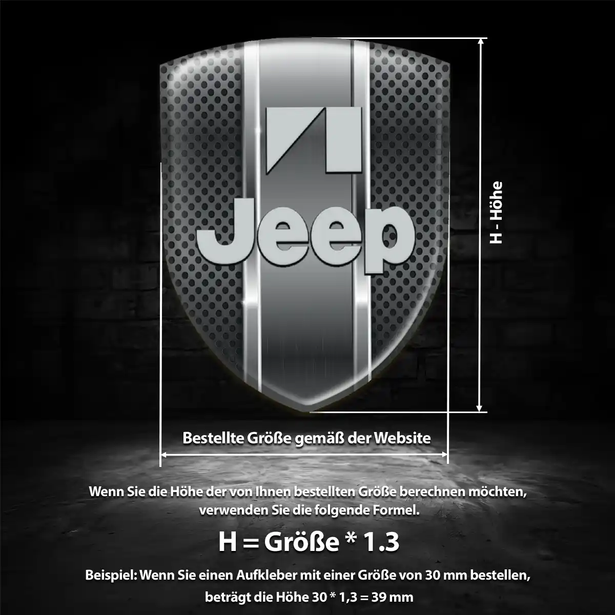 Jeep Aufkleber 3D Gel Silikon Auto Elegantes Design