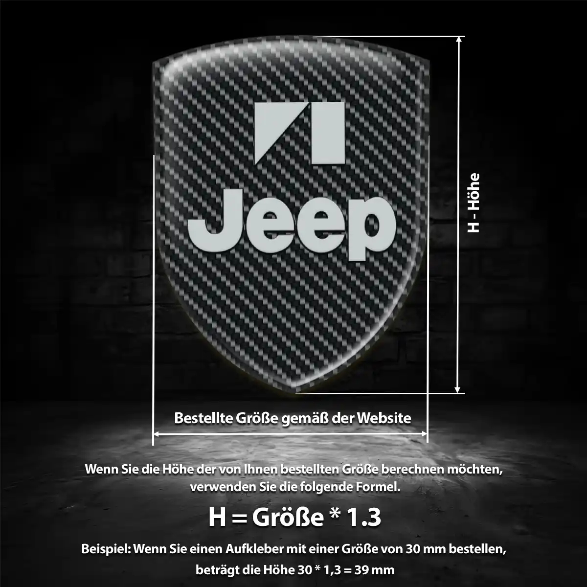 Jeep Aufkleber 3D Gel Silikon Auto Exterieurdesign