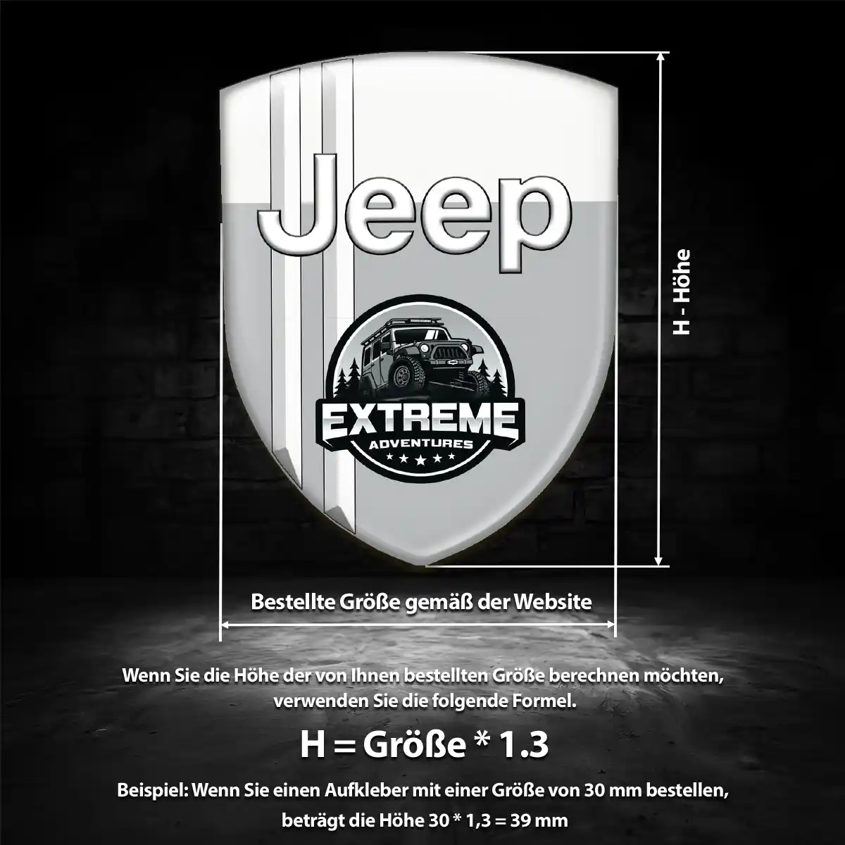 Jeep Aufkleber 3D Gel Silikon Auto Hochwertiges Harz