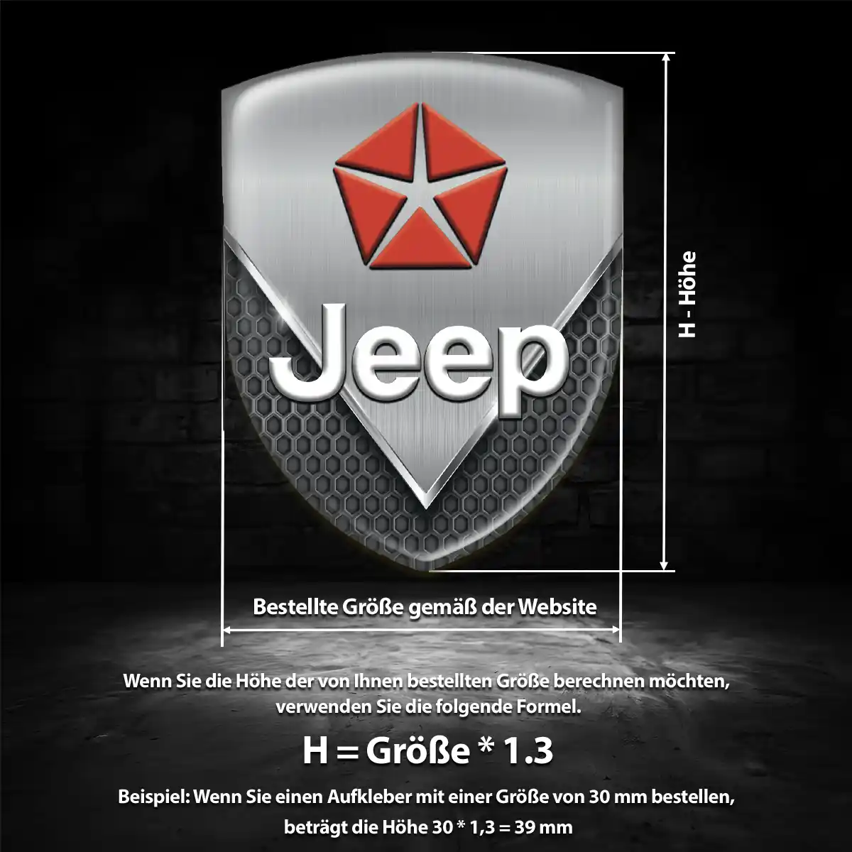Jeep Aufkleber 3D Gel Silikon Auto Hohe Qualität