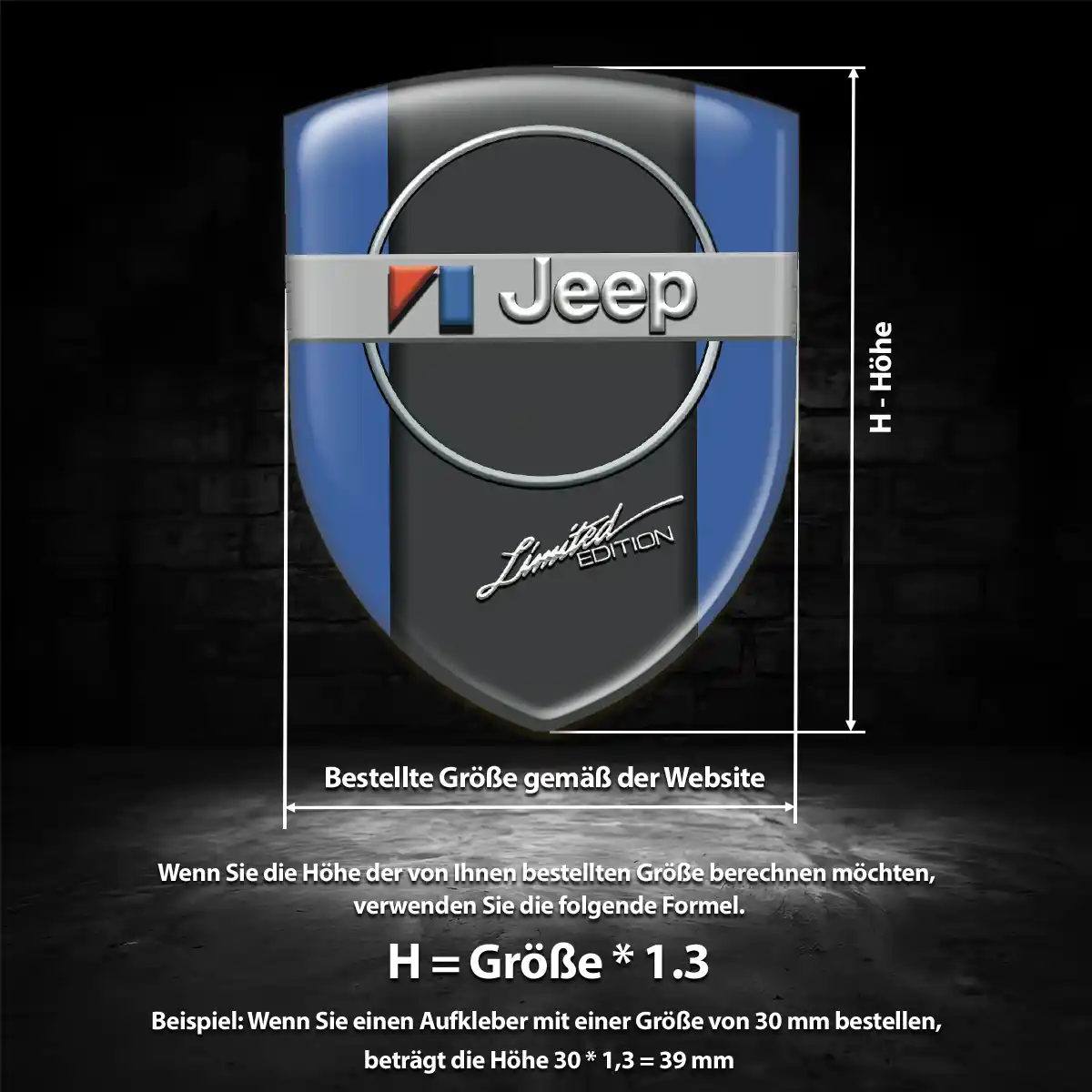 Jeep Aufkleber 3D Gel Silikon Auto Limitierte Auflage