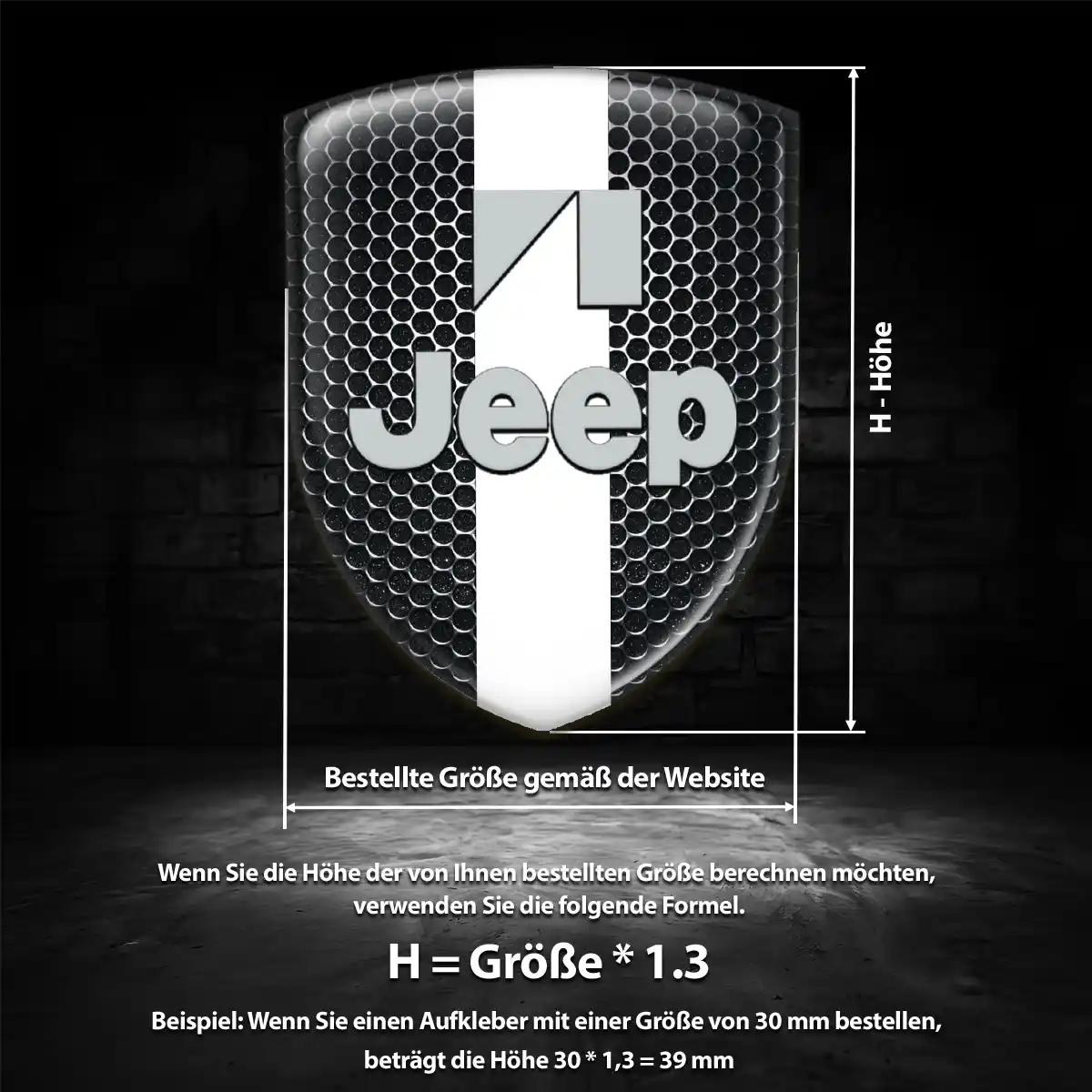 Jeep Aufkleber 3D Gel Silikon Auto Luxus-Edition