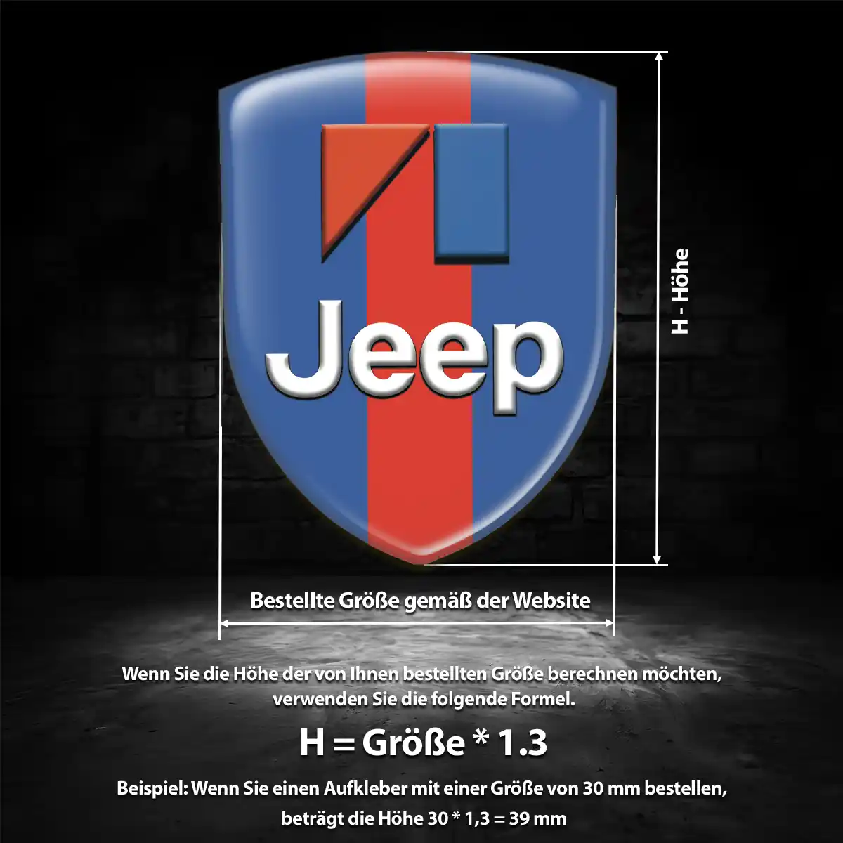 Jeep Aufkleber 3D Gel Silikon Auto Premium-Edition