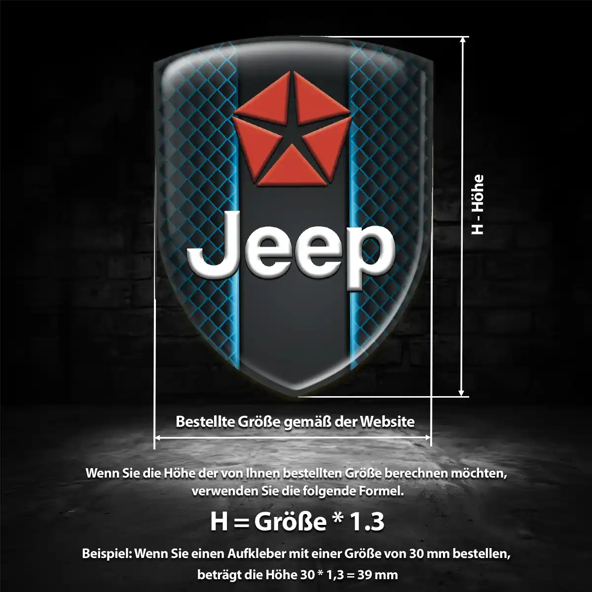 Jeep Aufkleber 3D Gel Silikon Auto Stilvolles Design