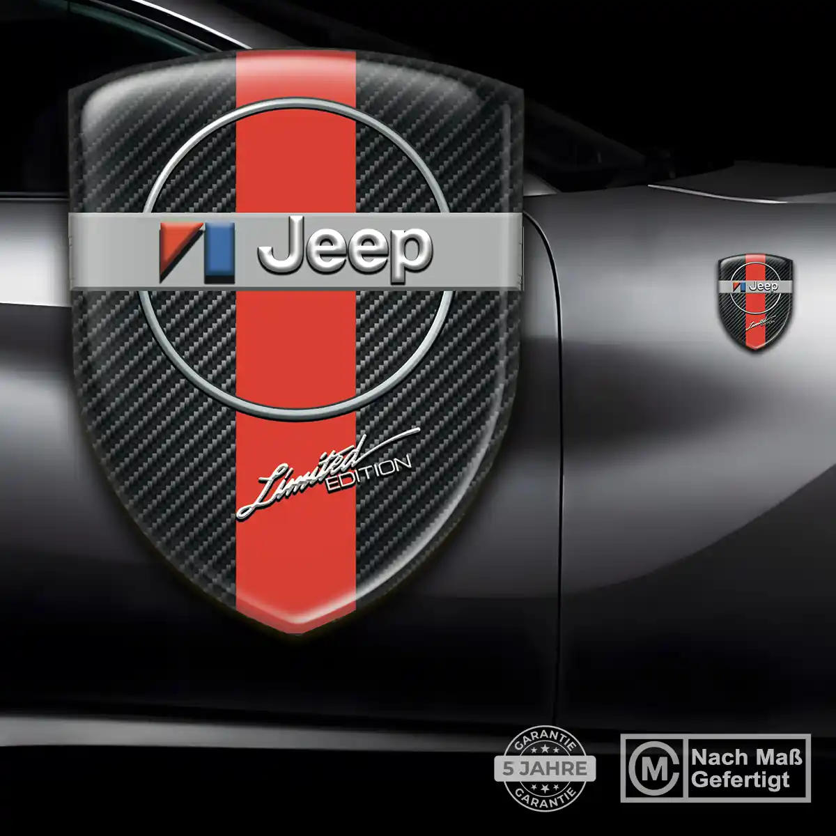 Jeep Aufkleber 3D Gel Silikon Auto Tuningfahrzeug