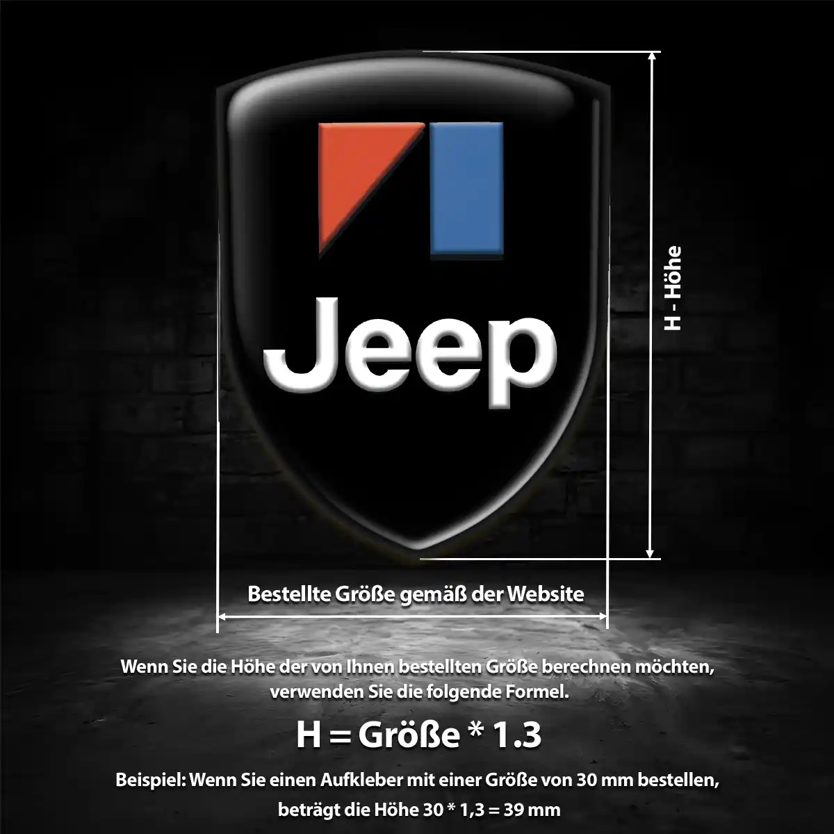 Jeep Aufkleber 3D Gel Silikon Exterieurdesign
