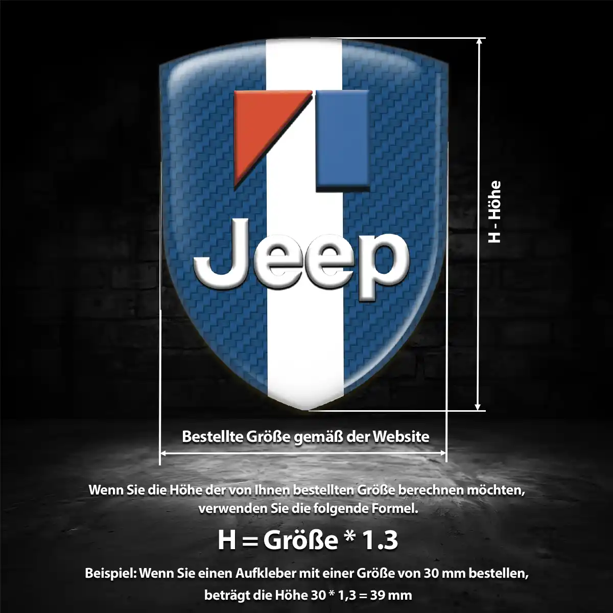 Jeep Aufkleber 3D Gel Silikon Hochwertiges Harz
