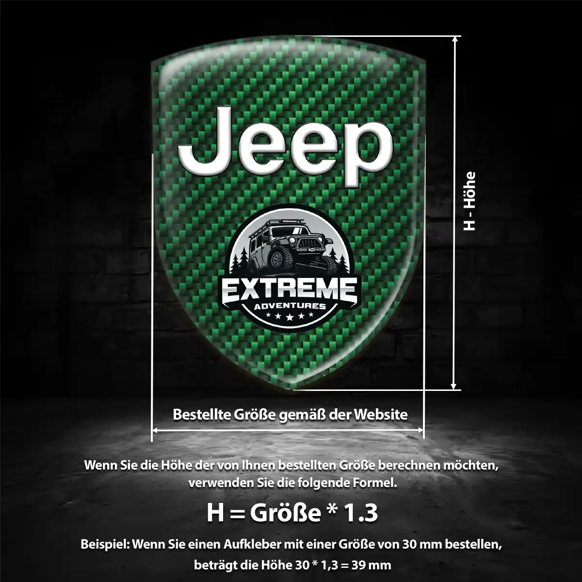 Jeep Aufkleber 3D Gel Silikon Hohe Qualität