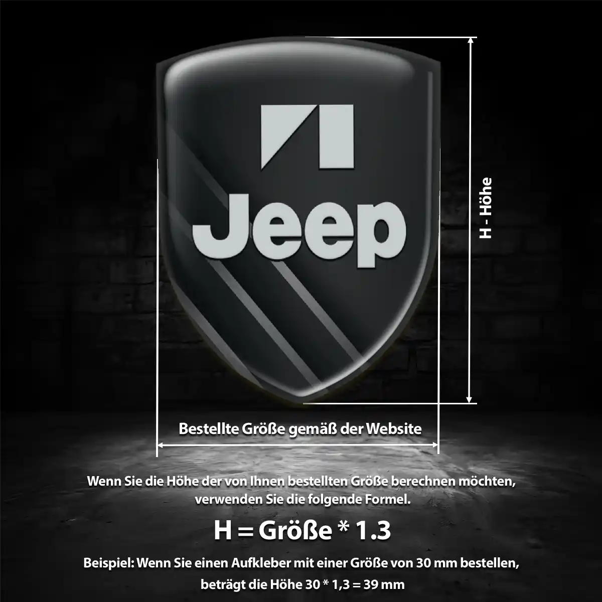 Jeep Aufkleber 3D Gel Wappen Auto Edles Design