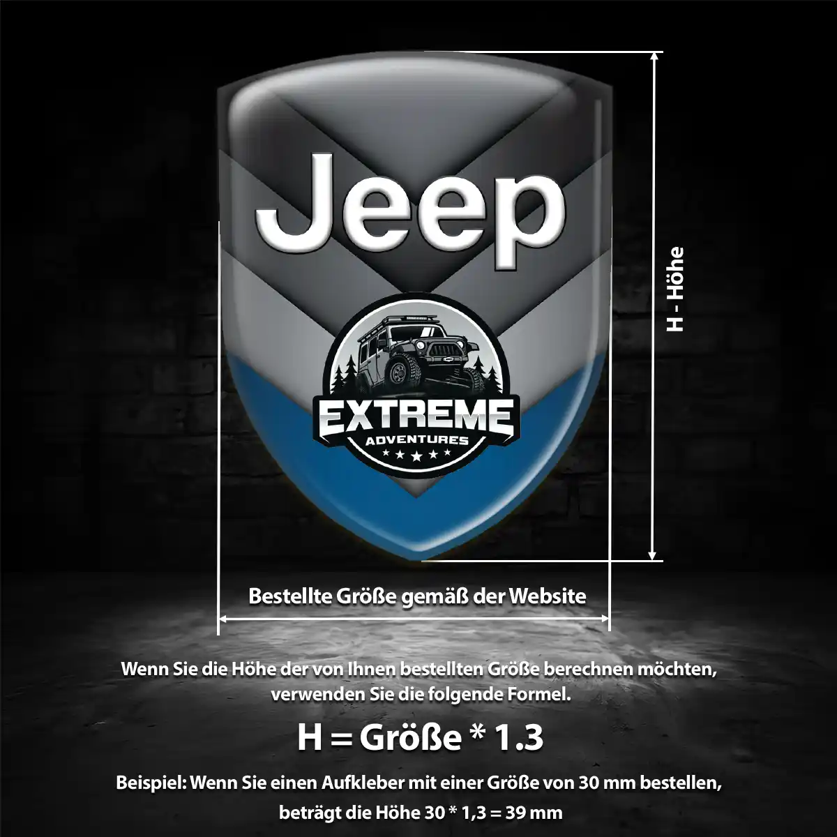 Jeep Aufkleber 3D Gel Wappen Auto Exterieurdesign