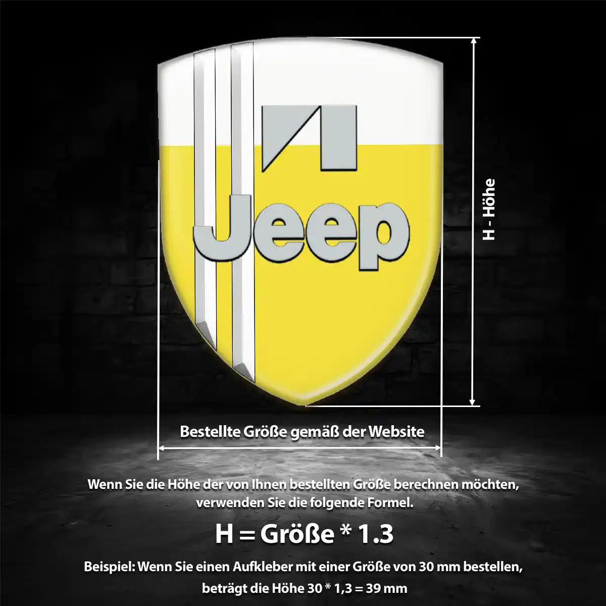 Jeep Aufkleber 3D Gel Wappen Auto Hochwertiges Harz