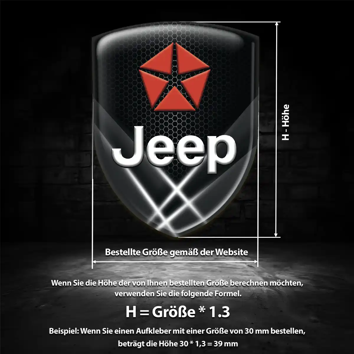 Jeep Aufkleber 3D Gel Wappen Auto Interieurdesign
