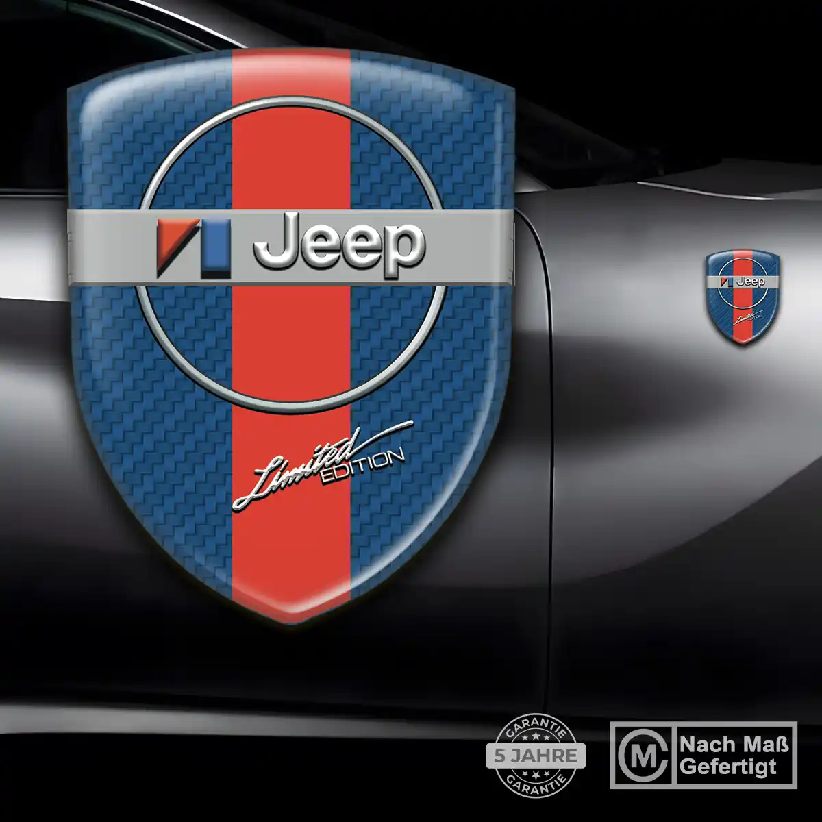 Jeep Aufkleber 3D Gel Wappen Auto Limitierte Auflage