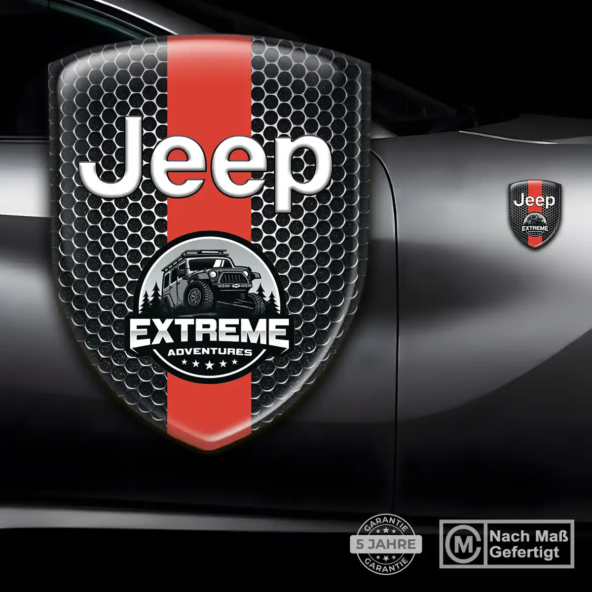 Jeep Aufkleber 3D Gel Wappen Auto Markenedition