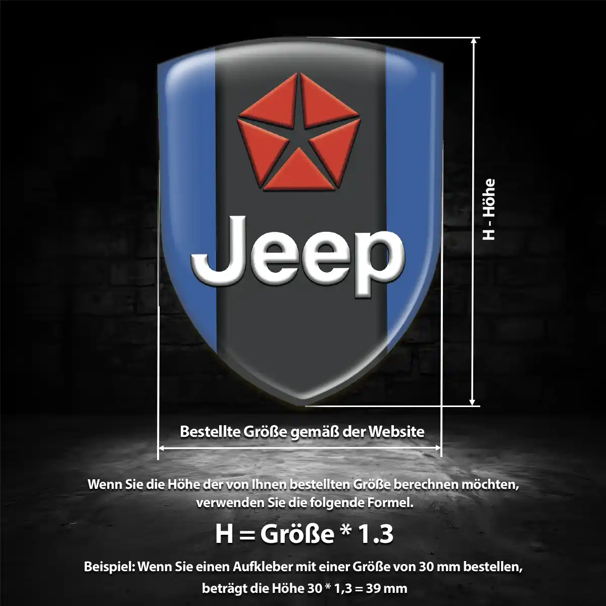 Jeep Aufkleber 3D Gel Wappen Auto Modernes Design