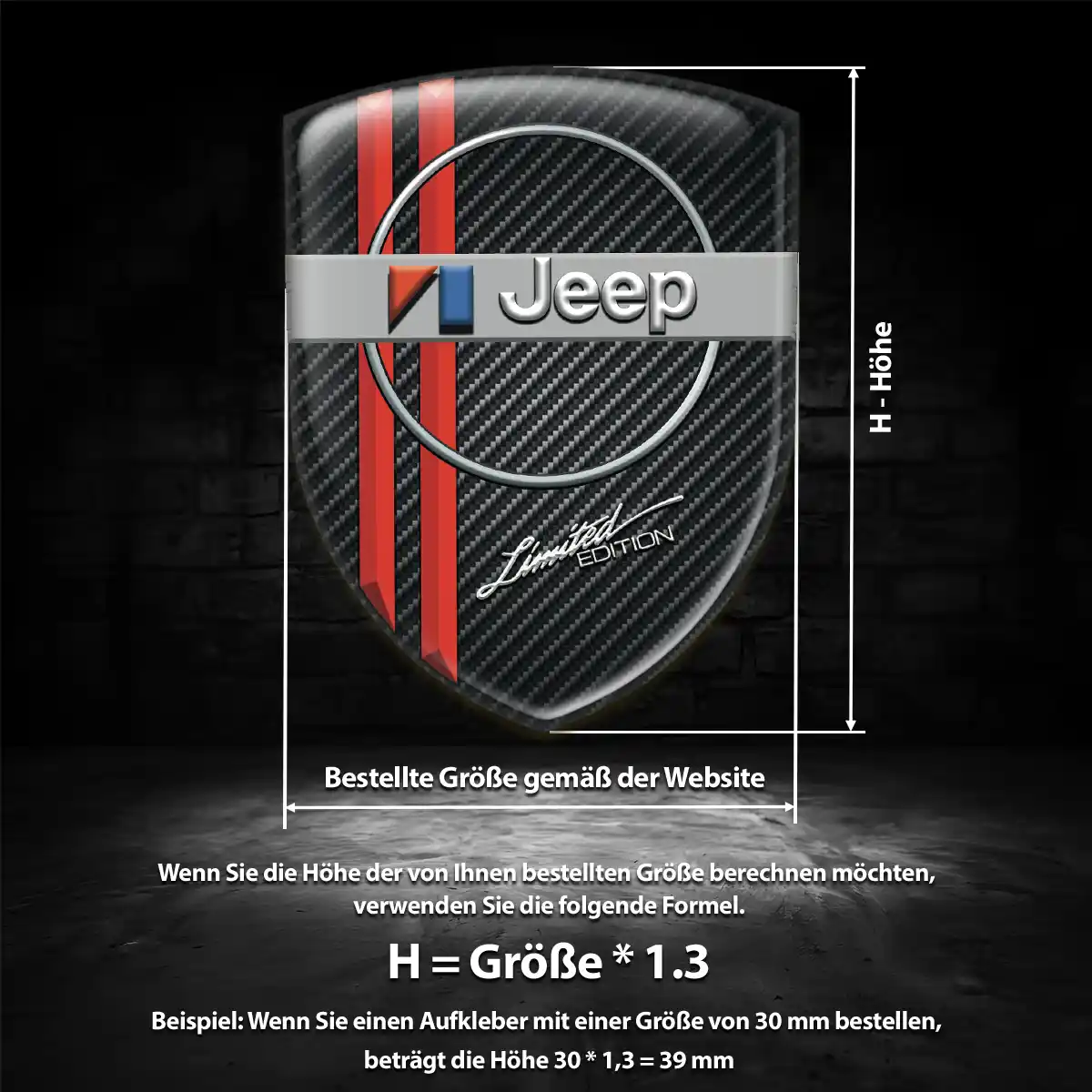 Jeep Aufkleber 3D Gel Wappen Auto Stilvolles Design