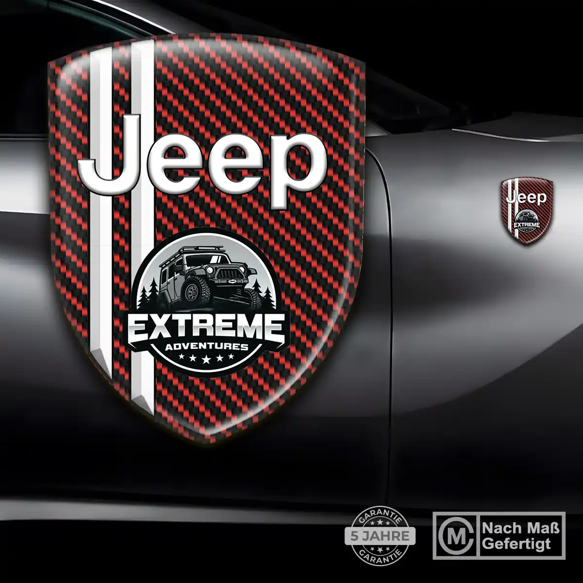 Jeep Aufkleber 3D Gel Wappen Edles Design