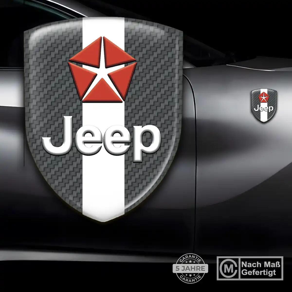 Jeep Aufkleber 3D Gel Wappen Elegantes Design