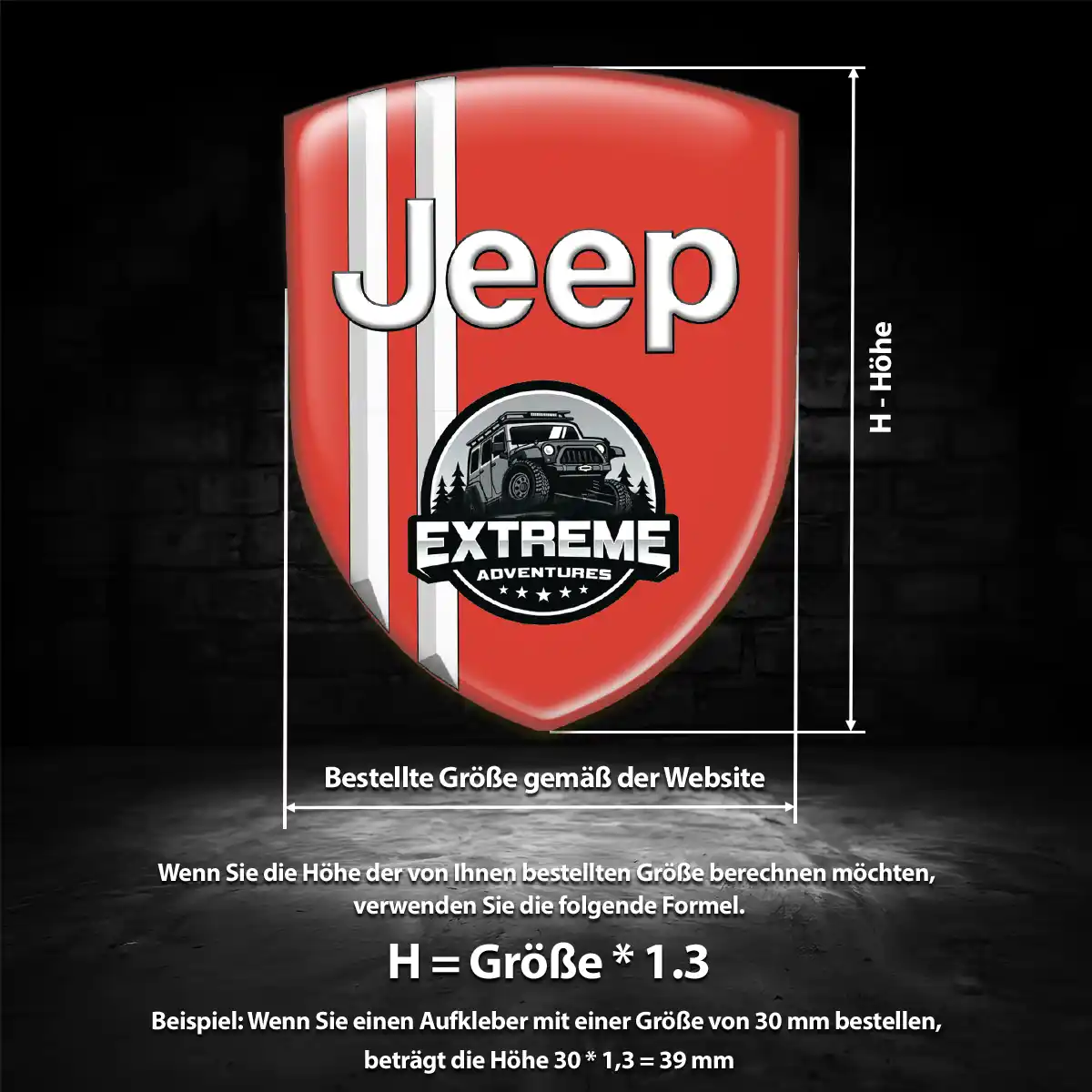 Jeep Aufkleber 3D Gel Wappen Erstklassige Qualität