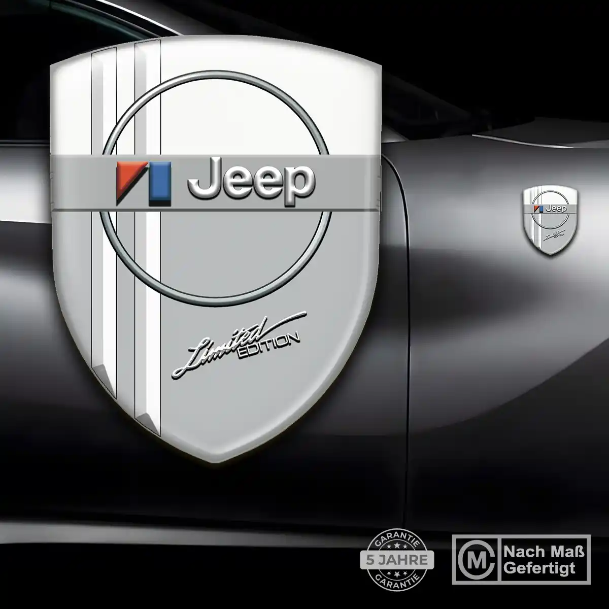 Jeep Aufkleber 3D Gel Wappen Hochwertiges Harz