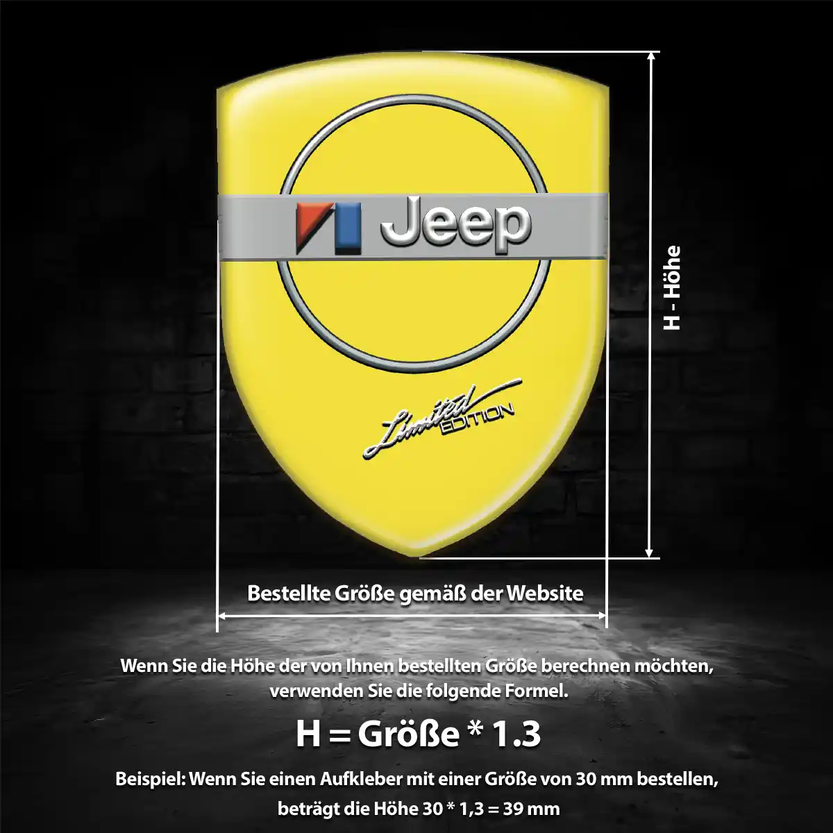Jeep Aufkleber 3D Gel Wappen Hohe Qualität