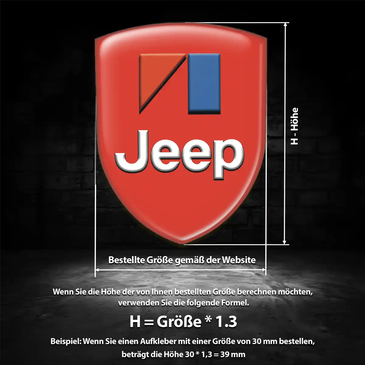 Jeep Aufkleber 3D Gel Wappen Limitierte Auflage