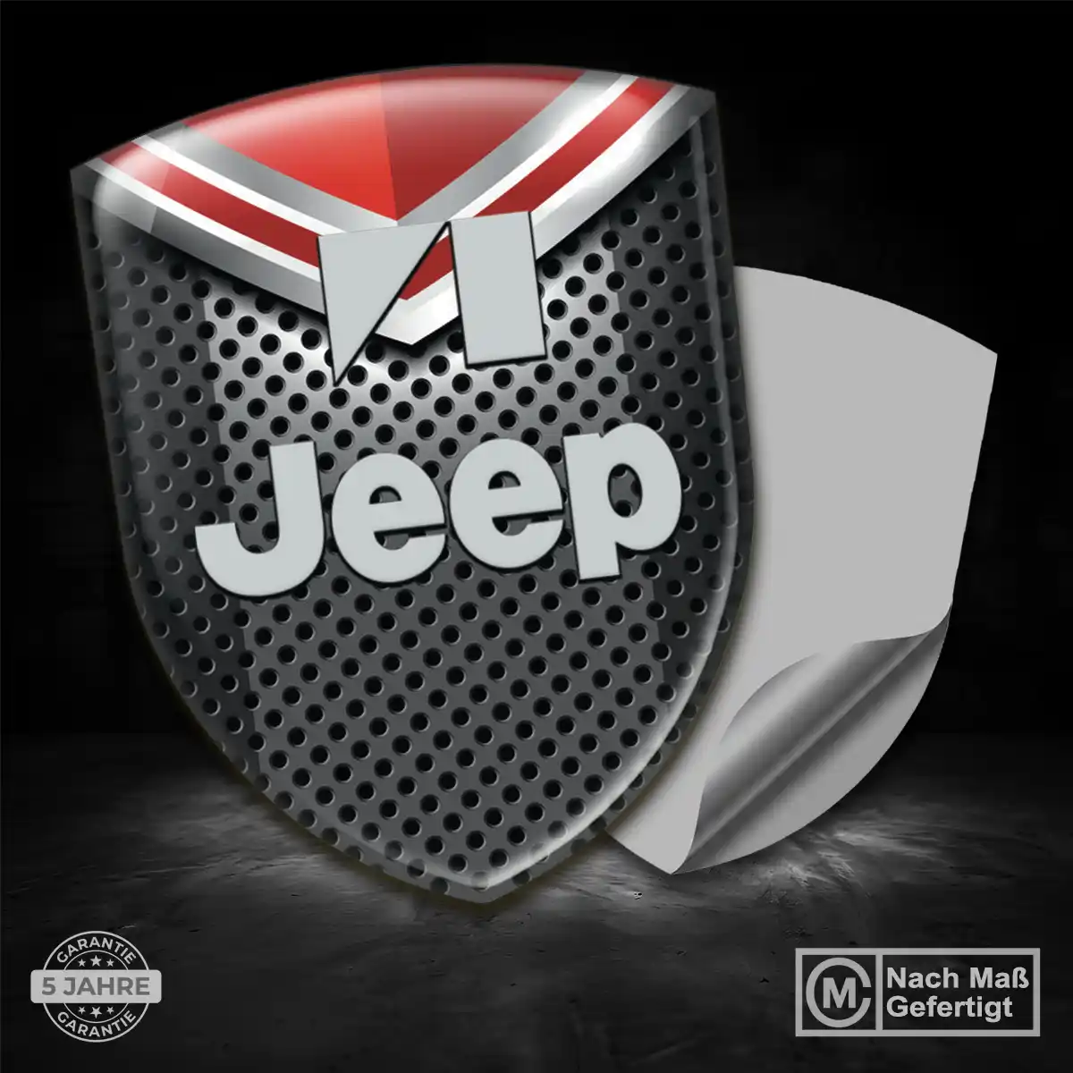 Jeep Aufkleber 3D Gel Wappen Modernes Design