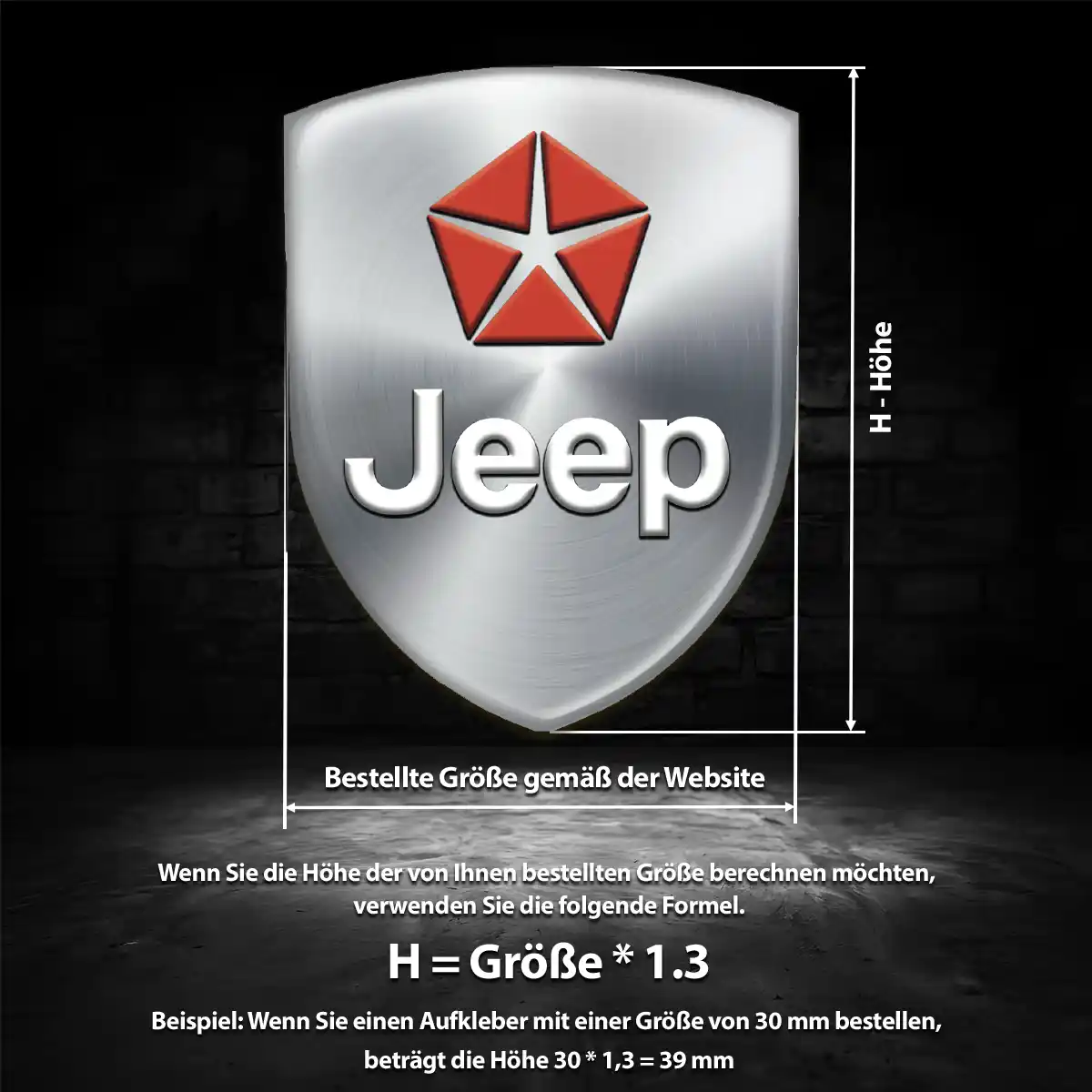 Jeep Aufkleber 3D Gel Wappen Premiumqualität