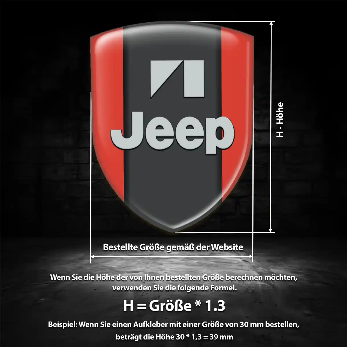 Jeep Aufkleber Emblem Anspruchsvolles Design