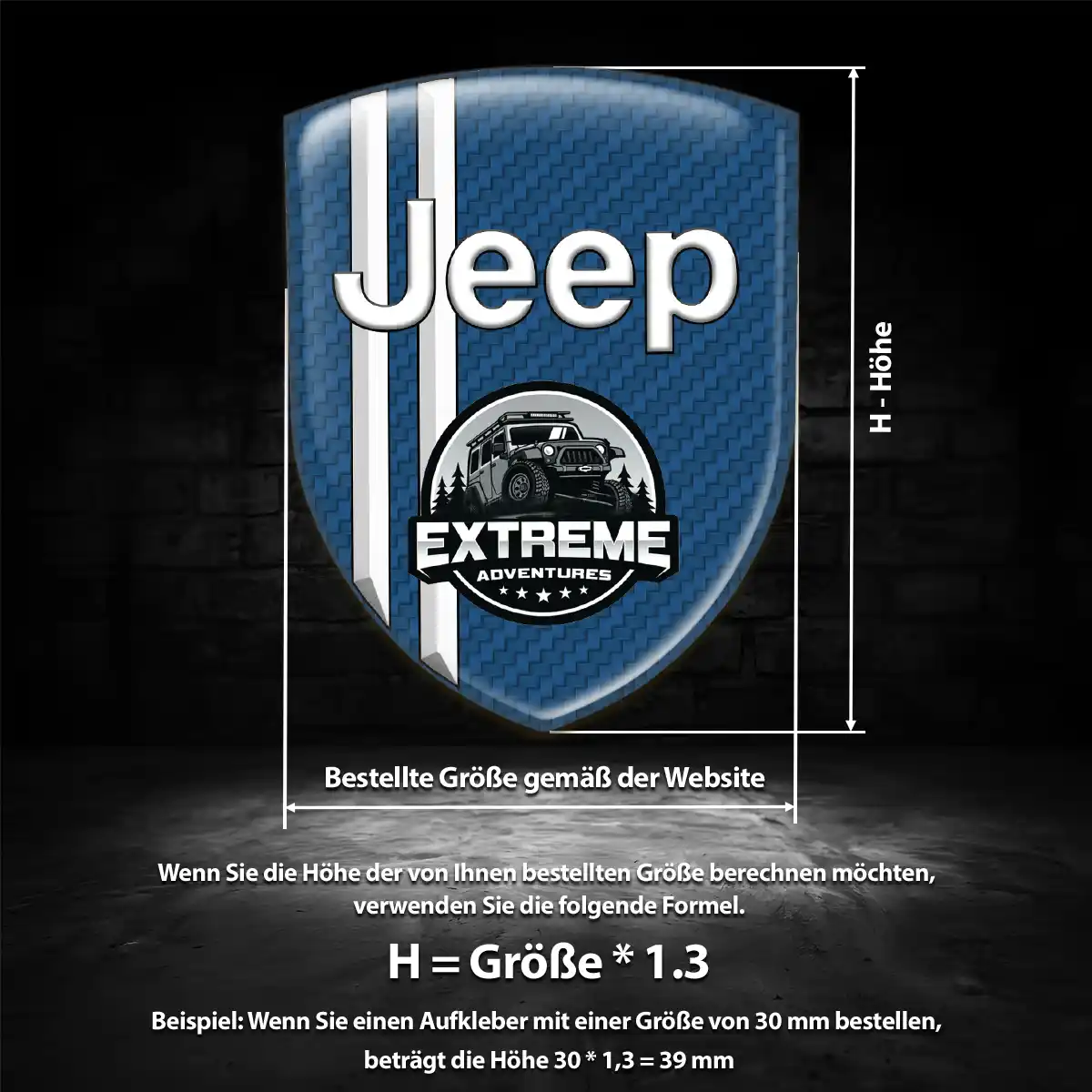 Jeep Aufkleber Emblem Ausdrucksstarkes Design