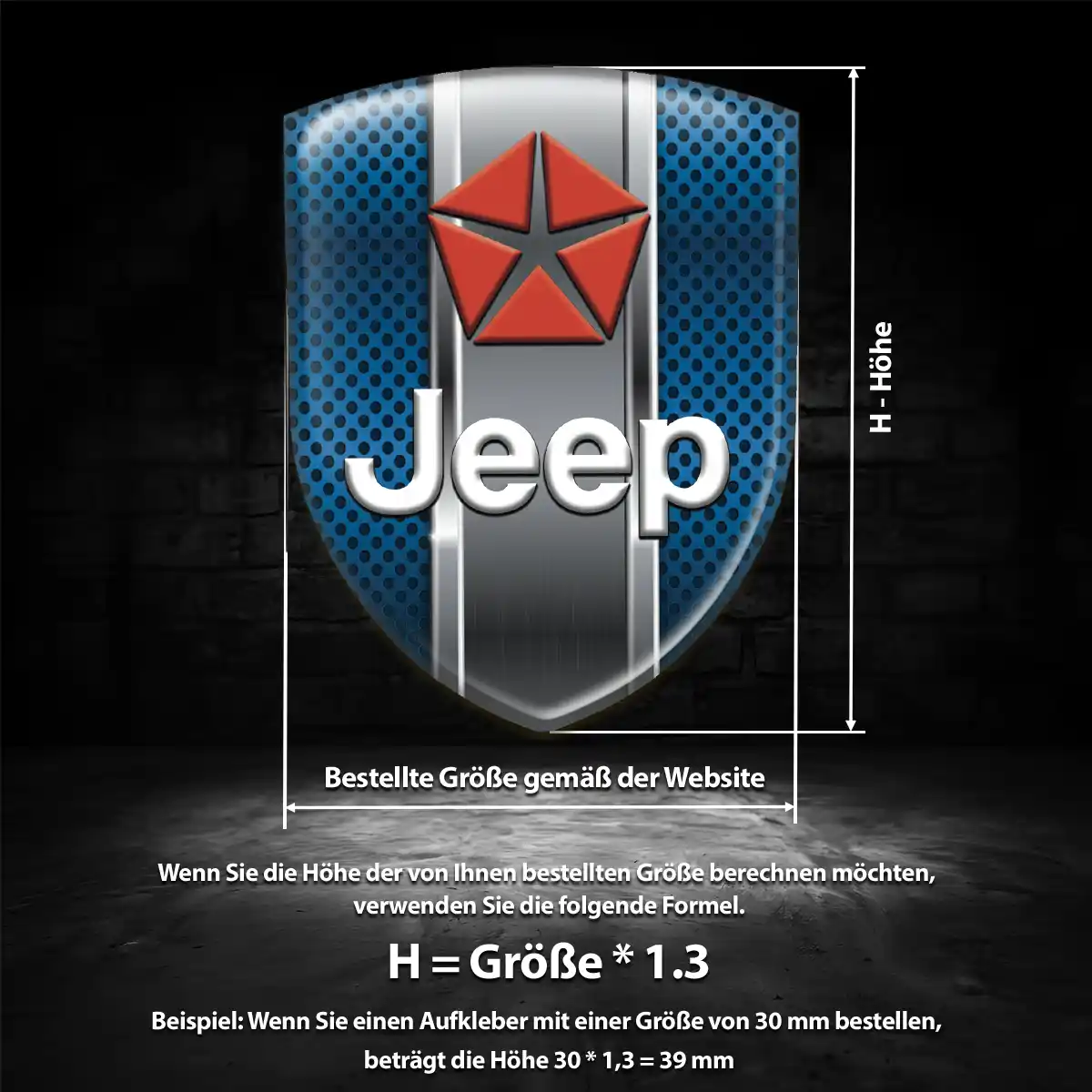 Jeep Aufkleber Emblem Auto Edles Design