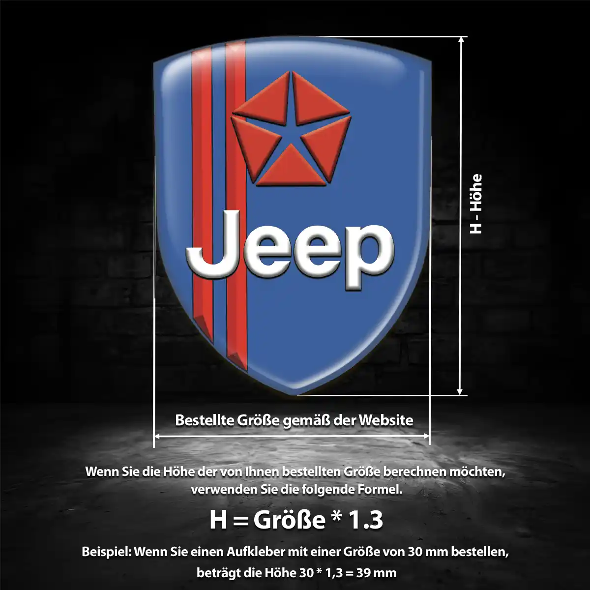 Jeep Aufkleber Emblem Auto Elegantes Design