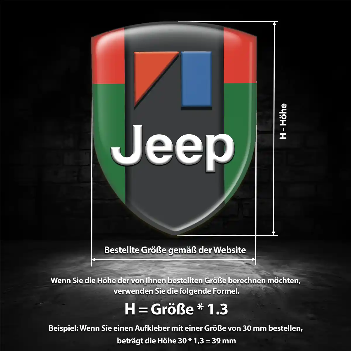 Jeep Aufkleber Emblem Auto Premium-Edition
