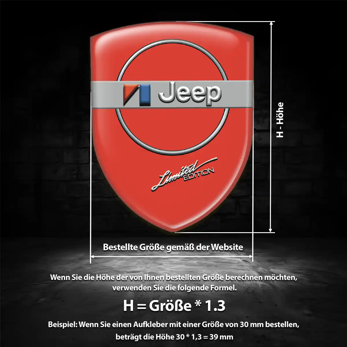 Jeep Aufkleber Emblem Edles Design
