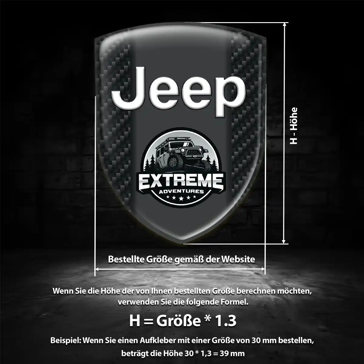 Jeep Aufkleber Emblem Erstklassige Qualität