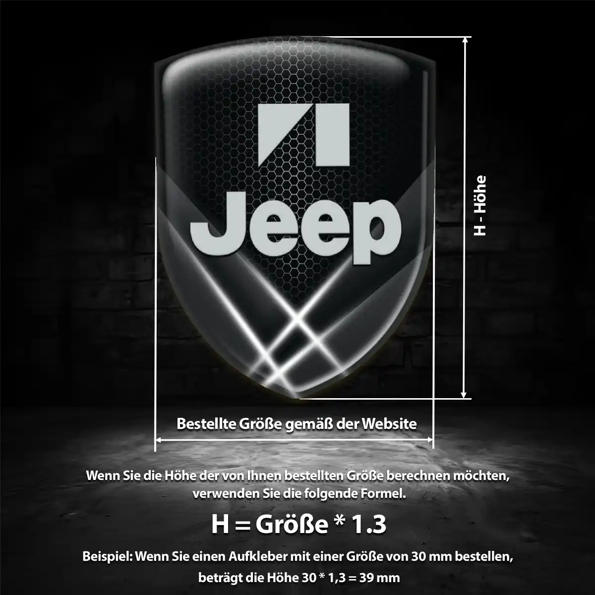 Jeep Aufkleber Emblem Exterieurdesign