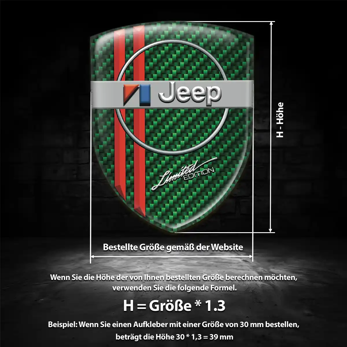 Jeep Aufkleber Emblem Limitierte Auflage
