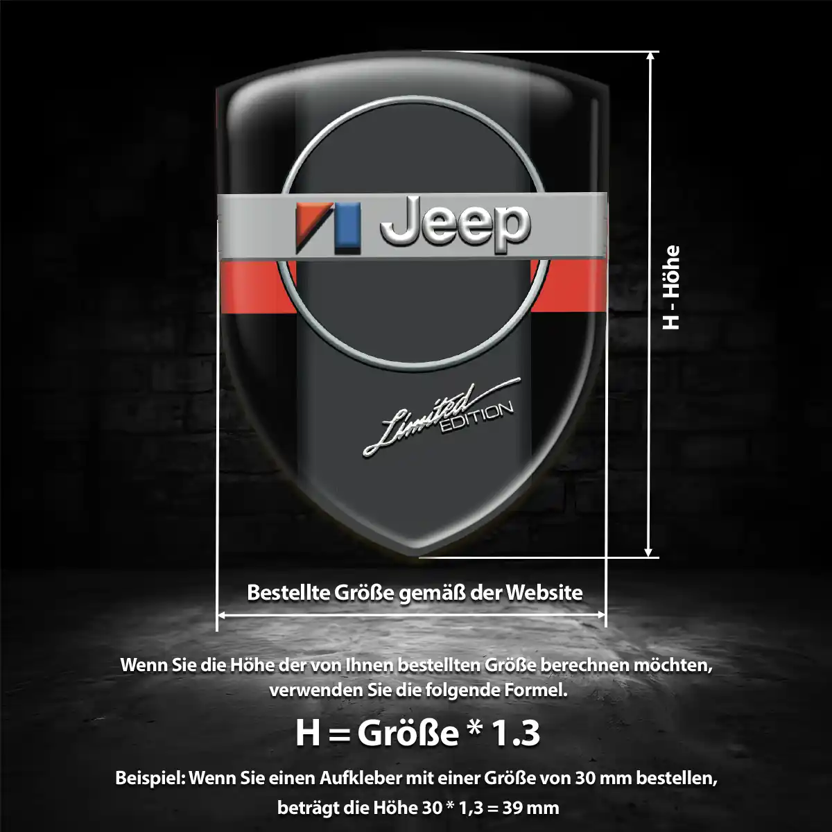Jeep Aufkleber Emblem Markenedition