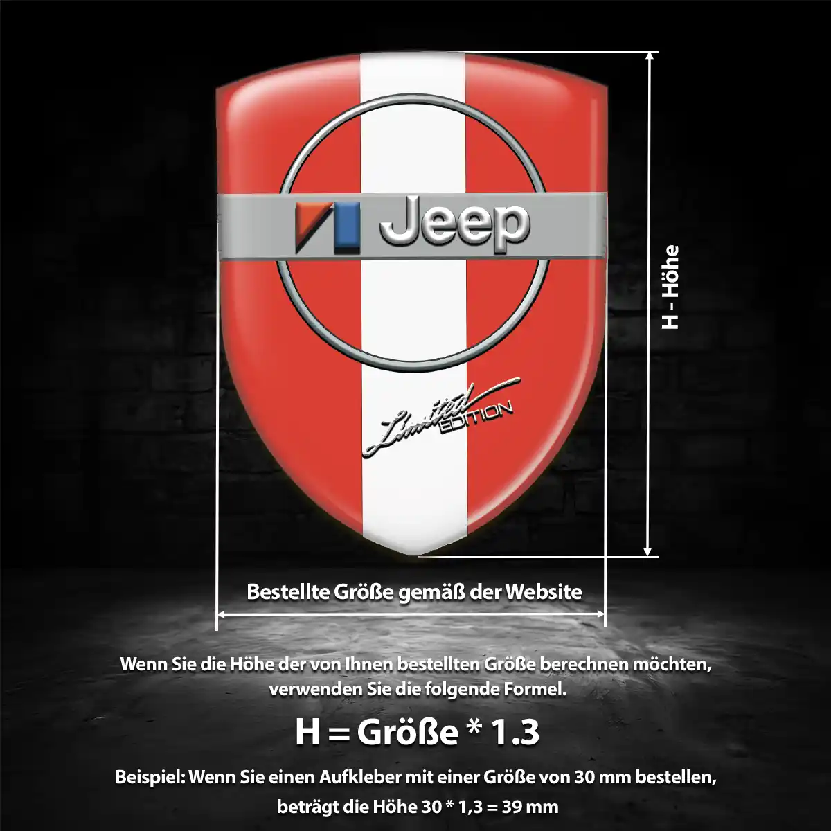 Jeep Aufkleber Emblem Modernes Design