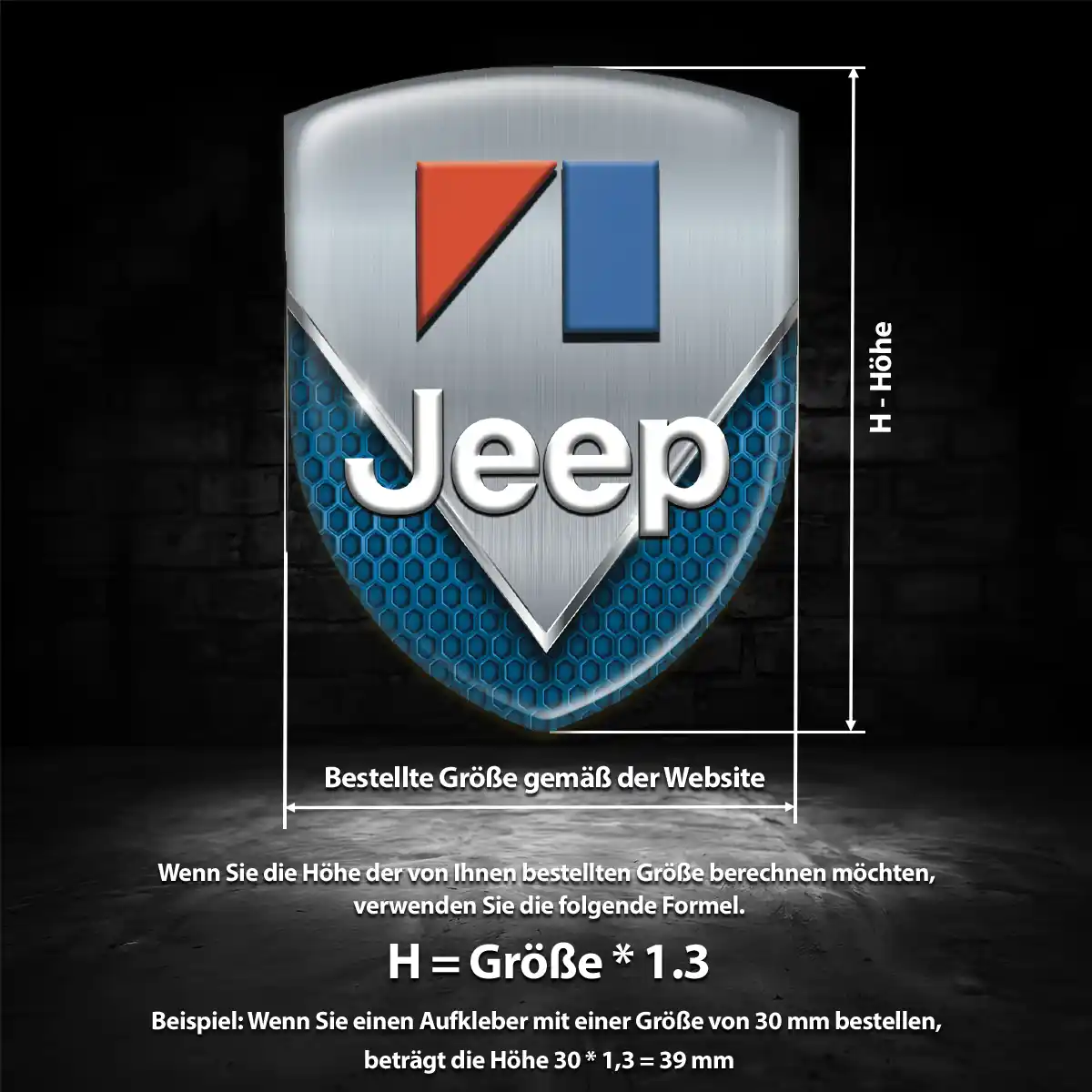 Jeep Aufkleber Emblem Wappen Anspruchsvolles Design