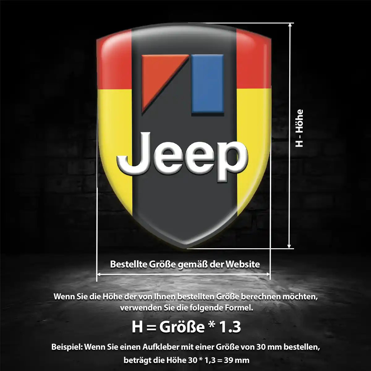 Jeep Aufkleber Emblem Wappen Ausdrucksstarkes Design
