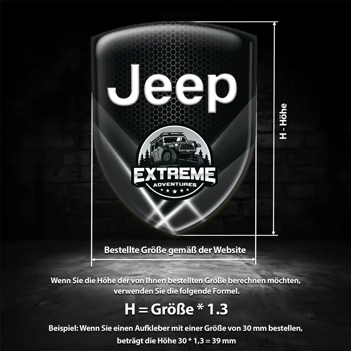 Jeep Aufkleber Emblem Wappen Auto Edles Design